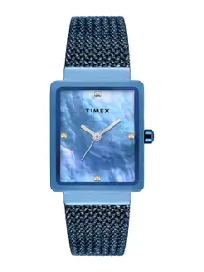 Timex Women Brass Mother of Pearl Dial & Stainless Steel Straps Analogue Multi Function Watch TWEL20705