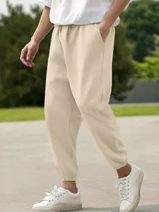 Bewakoof Men's Beige Oversized Joggers