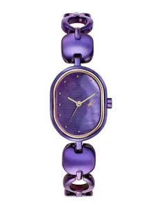 Fastrack Women Brass Printed Dial & Bracelet Style Straps Analogue Watch 6309QM01