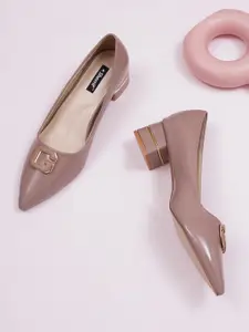 Sherrif Shoes PU Block Pumps