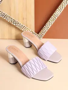 madam glorious Textured Block Sandals