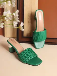 madam glorious Textured Block Sandals