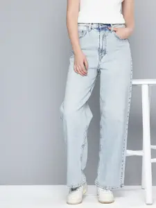 Levis Women Loose Fit High-Rise Heavy Fade Stretchable Jeans