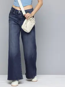 Levis Women 318 Wide Leg Light Fade Stretchable Jeans