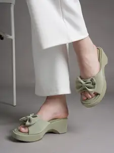 Lavie Textured Wedge Sandals with Bows