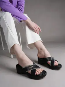 Lavie Embellished Wedge Sandals with Buckles