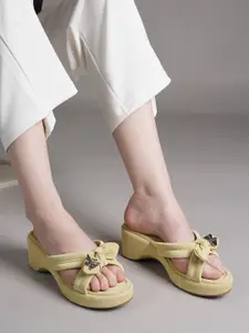 Lavie Textured Wedge Sandals with Bows