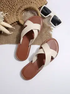 Jbarg Women Colourblocked Open Toe Flats