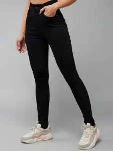 DOLCE CRUDO Women Slim Fit High-Rise Mildly Distressed Stretchable Jeans