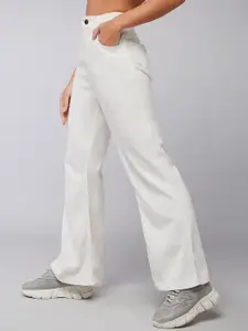 DOLCE CRUDO Women Bootcut High-Rise Light Fade Stretchable Jeans