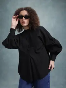 The Roadster Lifestyle Co. Classic Pin Tucks Volume Sleeves Pure Cotton Casual Shirt