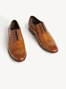 Marks & Spencer Men Perforations Leather Brogues