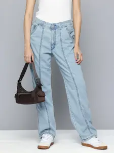 Levis Women High-Rise Heavy Fade Jeans - Baggy