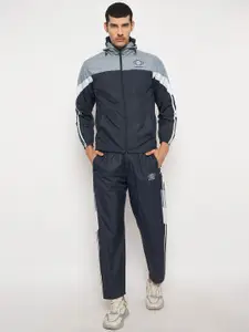 Duke Men Colourblocked Hooded Neck Tracksuits