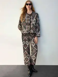 TOOCHKI Printed Long Sleeves Jacket & Trouser with Tshirt