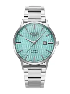 ROAMER Men Brass Dial & Stainless Steel Bracelet Style Straps Analogue Watch 718833 41 05 20