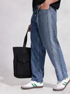 WROGN Men Loose Fit Mid-Rise Heavy Fade Pure Cotton Jeans