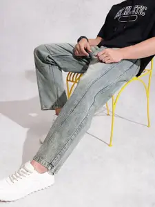 WROGN Men Pure Cotton Loose Heavy Fade Jeans