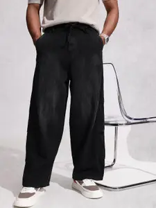 WROGN Men Baggy Low Distress Light Fade Pure Cotton Jeans