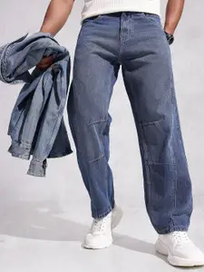 WROGN Men Loose Fit Mid-Rise Light Fade Pure Cotton Jeans