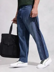 WROGN Men Loose Fit Mid-Rise Heavy Fade Pure Cotton Jeans