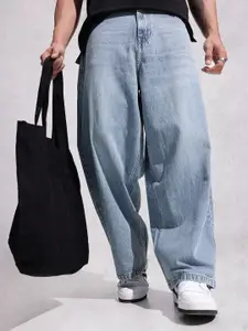 WROGN Men Pure Cotton Baggy Fit Light Fade Jeans