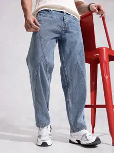 WROGN Men Pure Cotton Loose Fit Light Fade Jeans