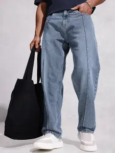 WROGN Men Pure Cotton Loose Fit Light Fade Jeans