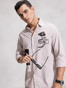 WROGN Striped Pure Cotton Casual Shirt