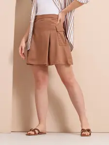 Mast & Harbour Pleated Mini Cargo Style Flared A-Line Skirt