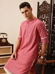 House of Pataudi Checked Jashn Kurta