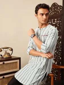 House of Pataudi Striped Rozana Kurta