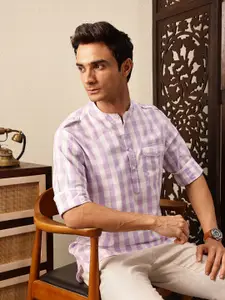 House of Pataudi Checked  Rozana Kurta