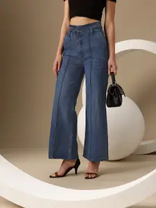 Chemistry Women Paneled Wide Leg High-Rise Stretchable Jeans