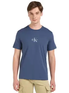Calvin Klein Jeans Men Typography Printed Round Neck Cotton T-shirt