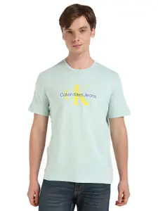 Calvin Klein Jeans Men Typography Printed Round Neck Cotton T-shirt