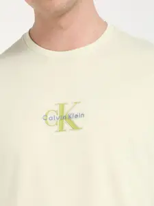 Calvin Klein Jeans Men Typography Printed Round Neck Cotton T-shirt