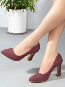 CORSICA Women Textured Casual Block Pumps