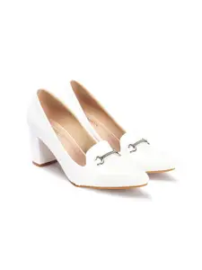CORSICA Women Round Toe Block Pumps