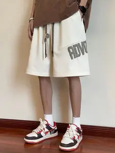 StyleCast Men Typography Printed Regular Fit Mid-Rise Shorts