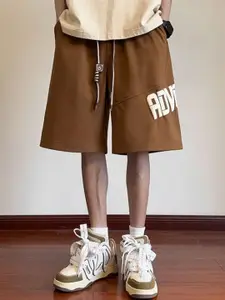 StyleCast Men Typography Printed Regular Fit Mid-Rise Shorts