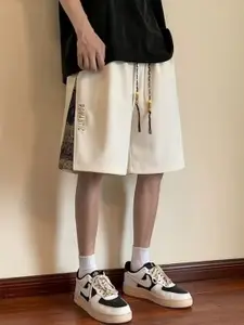 StyleCast Men Typography Printed Mid-Rise Regular Fit Shorts