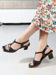 DressBerry Open Toe Block Heel Sandals