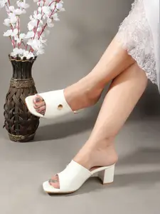 DressBerry Women Textured Block Sandals