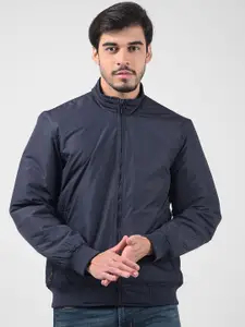 Numero Uno Men Mock Collar Solid Casual Lightweight Bomber Jacket