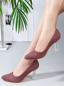 CORSICA Women Woven Design Block Pumps