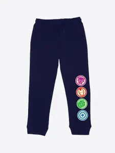 YK Marvel Boys Mid-Rise Joggers Track Pants