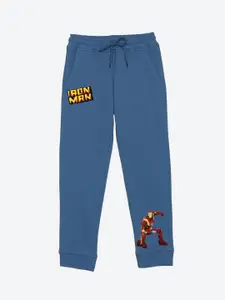 YK Marvel Boys Iron Man Printed Mid-Rise Joggers