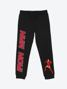 YK Marvel Boys Avenger Printed Mid-Rise Joggers