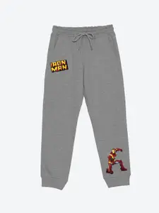 YK Marvel Boys Iron Man Printed Mid-Rise Joggers